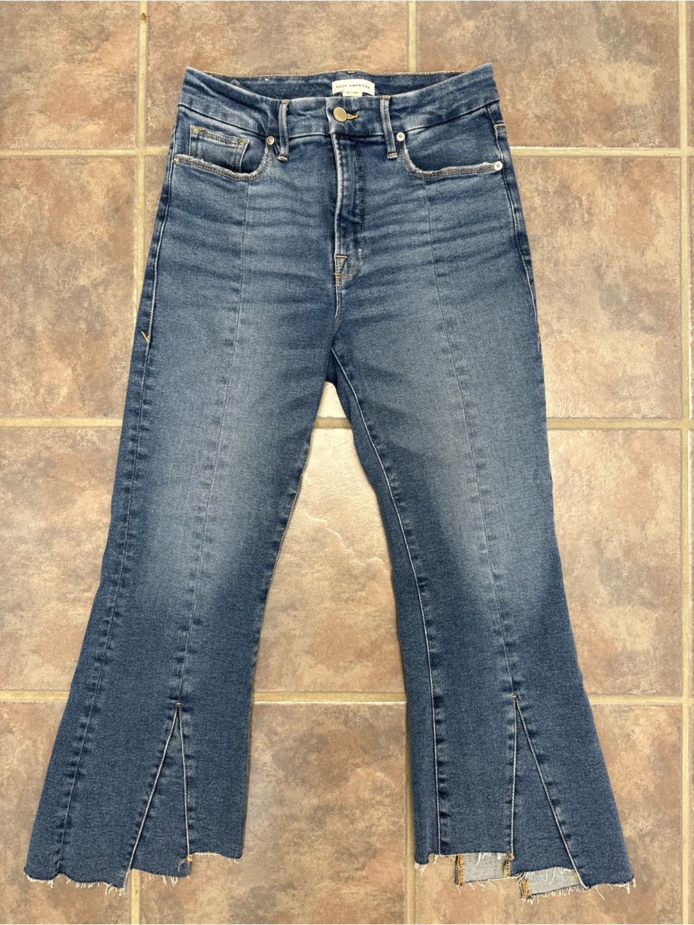 Good American Good Legs Crop Flare Jeans